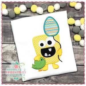 1517 Spring Monster Chick Balloon Applique Design
