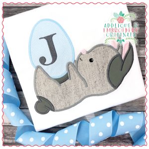 1518 Bunny with Egg Alpha Applique Design