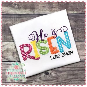 1520 He is Risen Applique Design