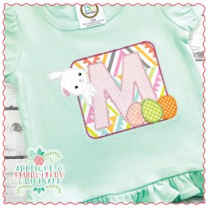 1526 Bunny Frame Alpha Applique Font