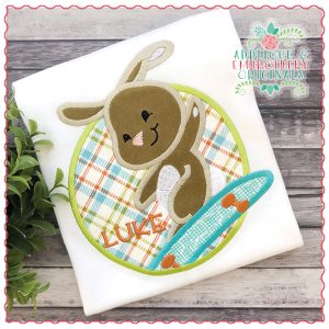 1537 Skateboard Bunny Applique Design