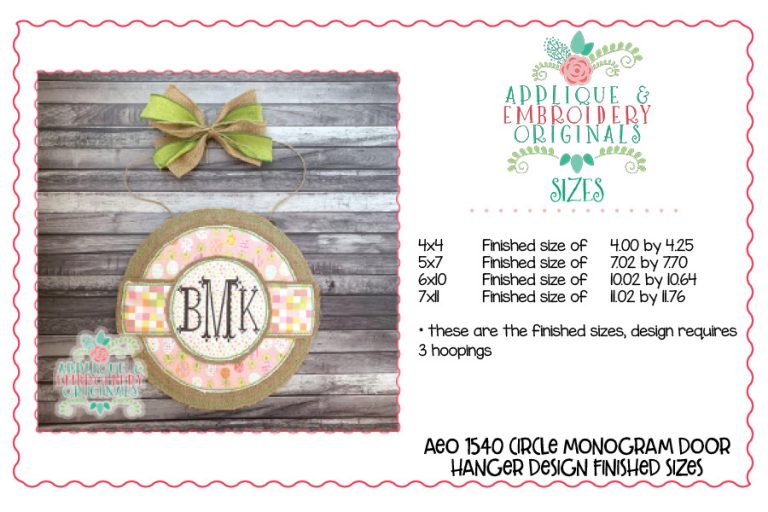 1540 Monogram Circle Door Hanger - Image 6
