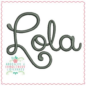 1556 Lola Embroidery Font