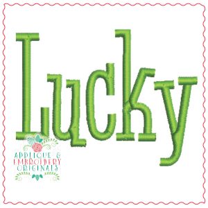 1557 Lucky Embroidery Font