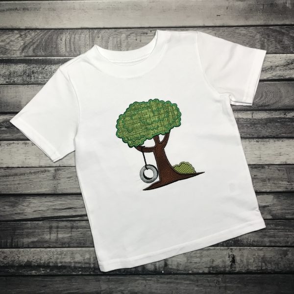 1499 Tree Tire Swing Applique Design - Image 3