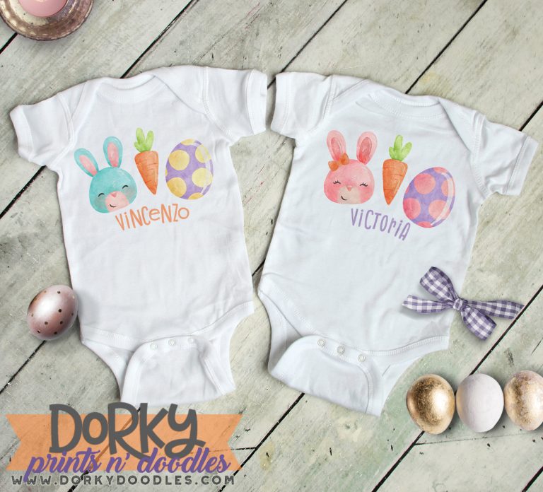 Blu Bunny Trio Watercolor Printable Art - Image 2