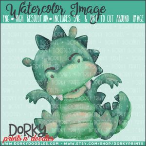 Dragon Watercolor Printable Art
