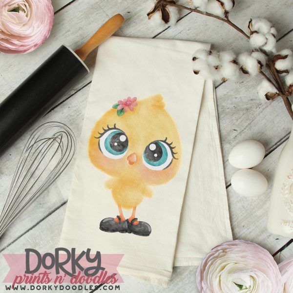 Fuzzy Chick Watercolor Printable Art - Image 2