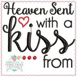1554 Heaven Sent with a Kiss Embroidery Design
