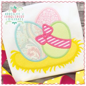 1578 Easter Egg Nest Applique Design