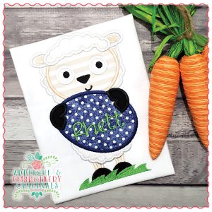 1592 Easter Egg Lamb Applique Design