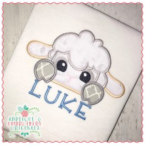 1609 Lamb Peeker Boy Applique Design