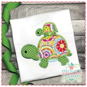 1664 Mommy & Me Turtles Applique Design