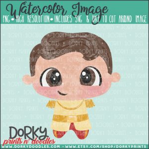 Dashing Prince Watercolor Printable Art