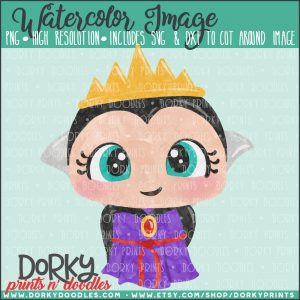 Evil Queen Watercolor Printable Art