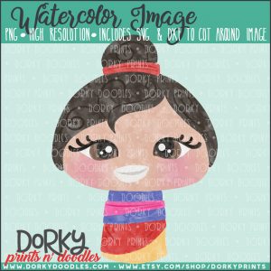 Chinese Princess Watercolor Printable Art