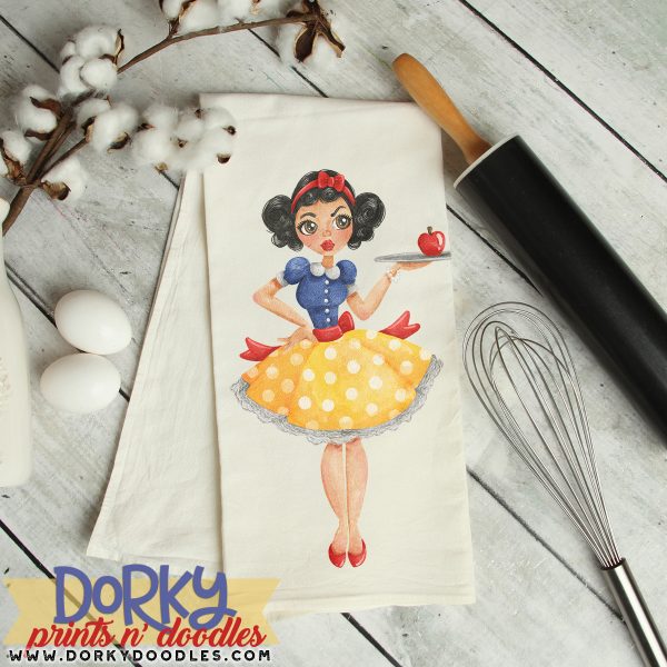 Retro Snow White Watercolor Printable Art - Image 2