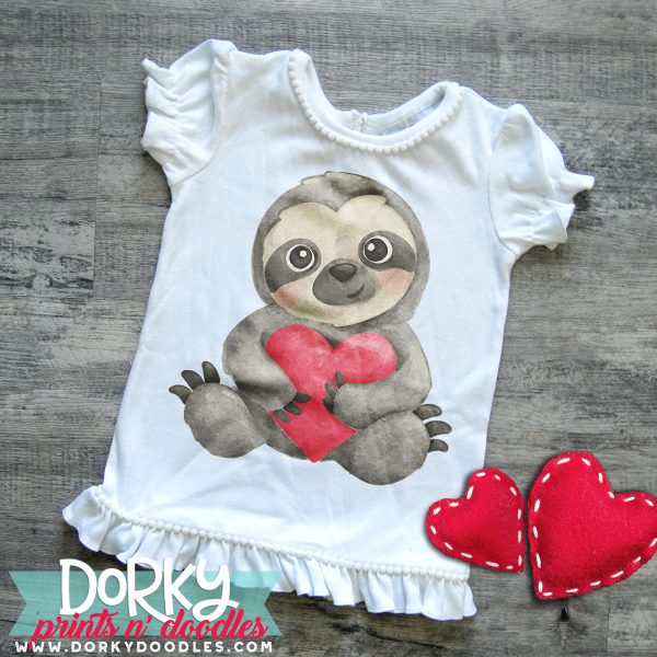 Sloth Love Watercolor Printable Art - Image 2