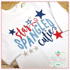 1758 Star Spangled Cutie Embroidery Design
