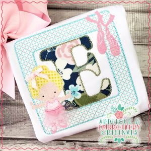 1776 Ballerina Frame Alpha Applique Font