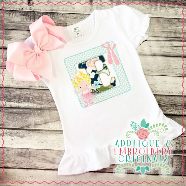 1776 Ballerina Frame Alpha Applique Font - Image 4