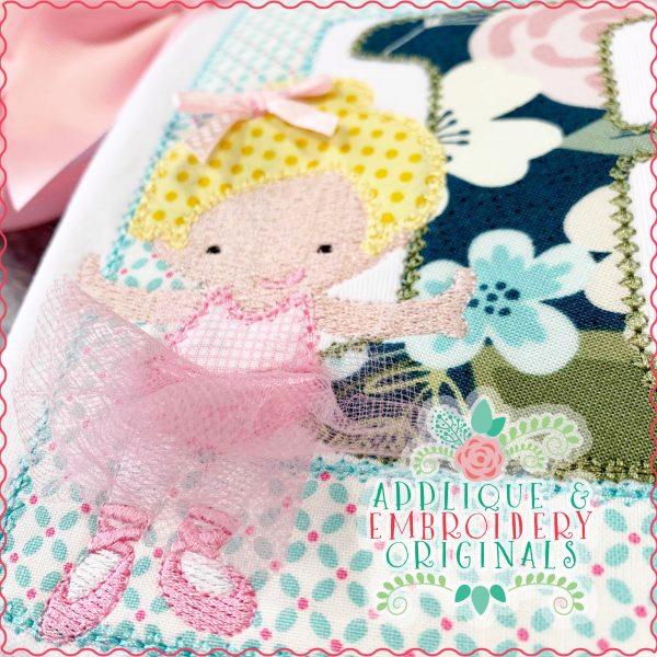 1776 Ballerina Frame Alpha Applique Font - Image 2
