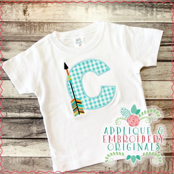 1775 Arrow Alpha Applique Font - Image 2