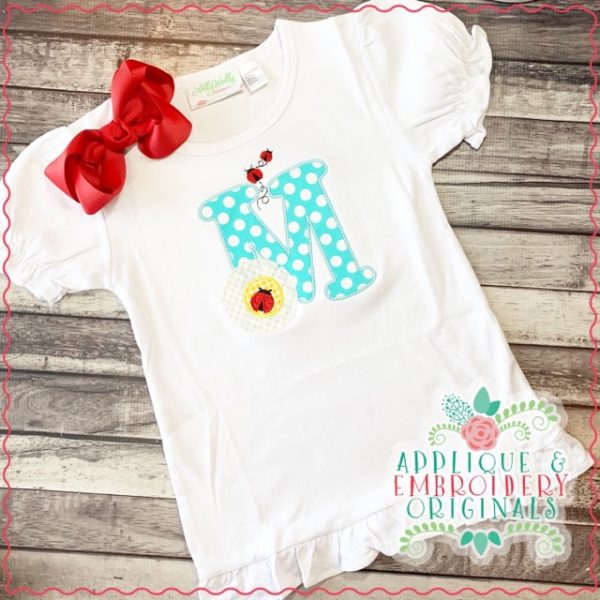 1777 Lady Bug Alpha Applique Font - Image 4