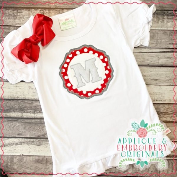 1778 Scallop Frame Alpha Applique Font - Image 3
