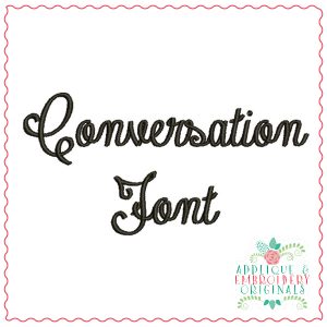 1779 Conversation Embroidery Font
