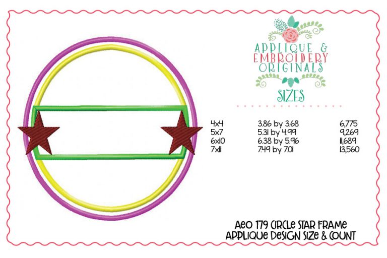 1791 Circle Frame Applique Design - Image 2