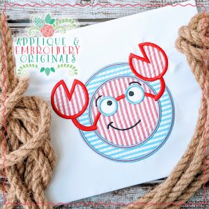 1825 Crab Circle Applique Design