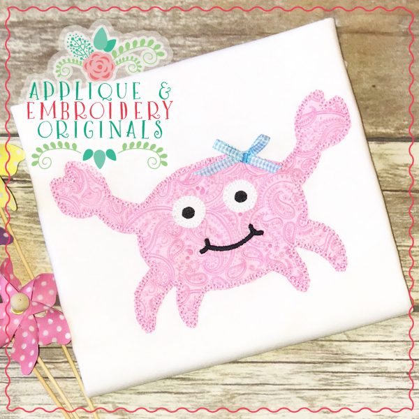 1826 Crab Girl Applique Design - Image 3