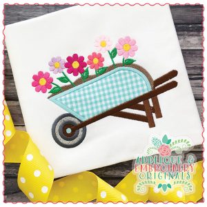 1831 Flower Cart Applique Design