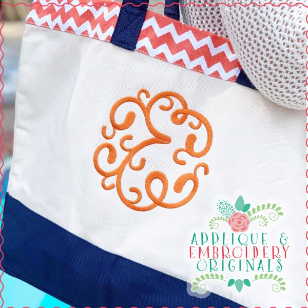 1843 Vintage Vine Monogram Embroidery Font - Image 5