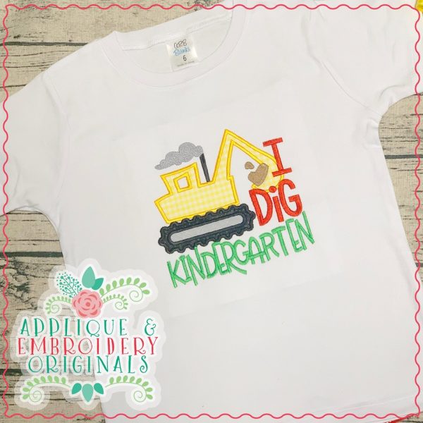 1861 I Dig Kindergarten Applique Design - Image 2