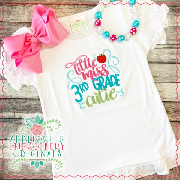 1868 Little Miss 3rd Cutie Embroidery Design - Image 2