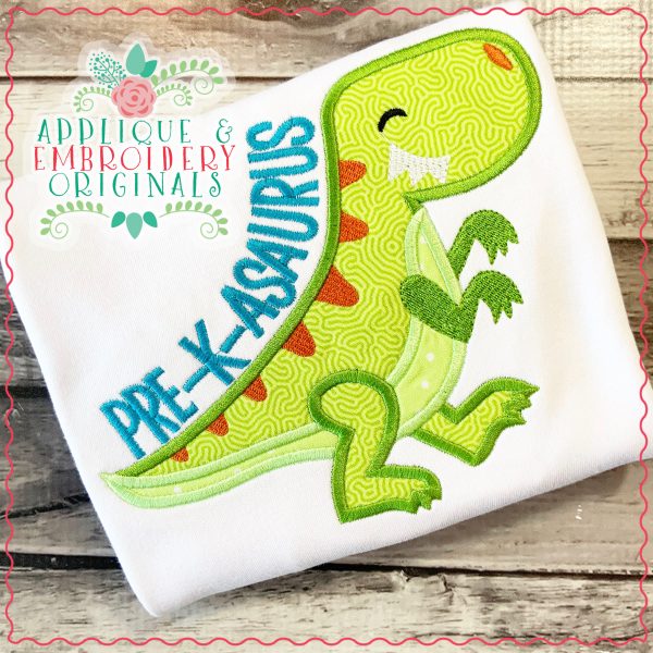 1871 Pre K Asaurus Applique Design - Image 2