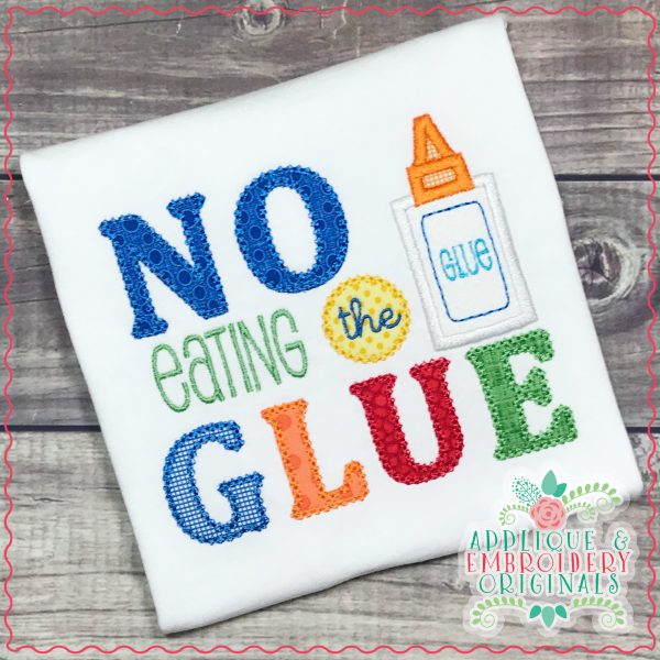 1895 No Eating Glue Applique Design - Image 2