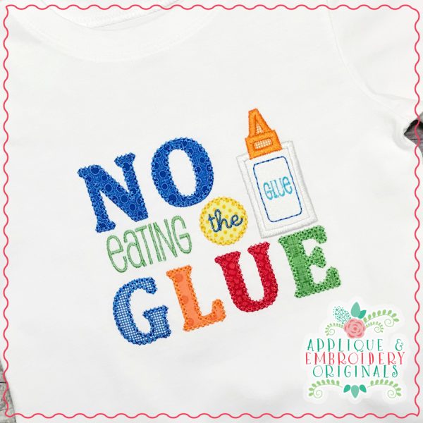 1895 No Eating Glue Applique Design - Image 3