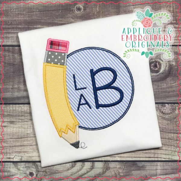 1898 Pencil Monogram Frame Applique Design - Image 3