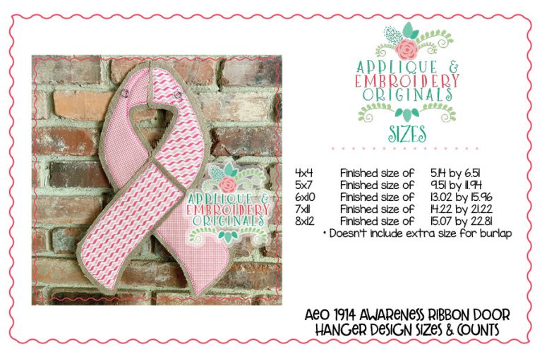 1914 Awareness Ribbon Hanger Design - Image 5