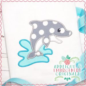 1919 Happy Dolphin Applique Design