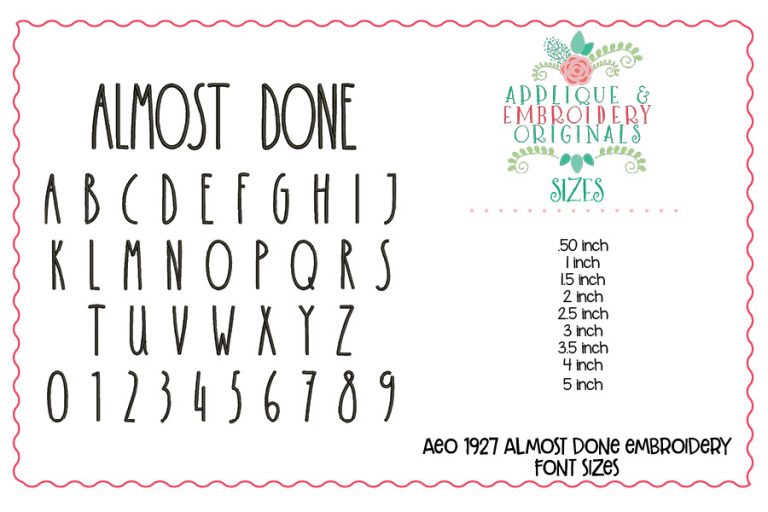 1929 Everything You Need Embroidery Font Set - Image 10