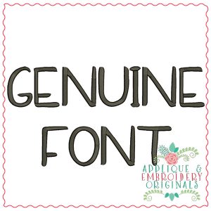 1936 Genuine Embroidery Font