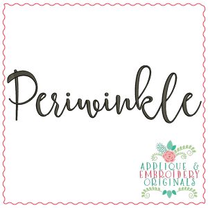 1933 Periwinkle Embroidery Font