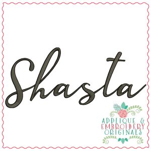 1934 Shasta Embroidery Font