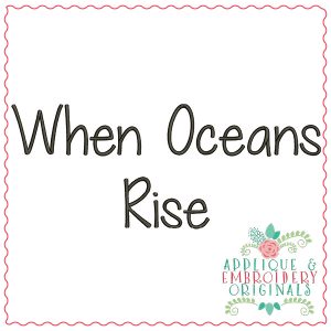 1935 When Oceans Rise Embroidery Font