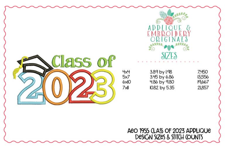 1955 Class of 2023 Applique Design - Image 2
