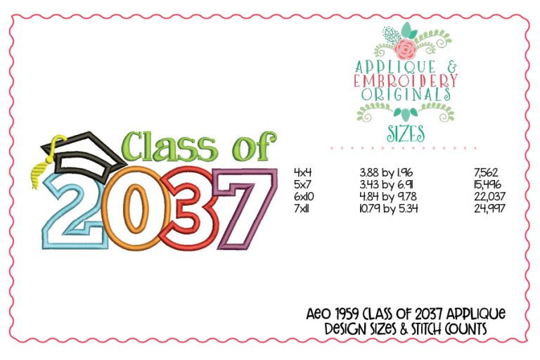 1959 Class of 2037 Applique Design - Image 3